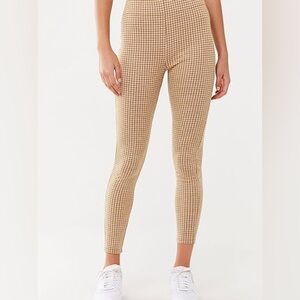 Tan Checkered leggings